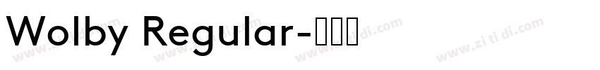 Wolby Regular字体转换